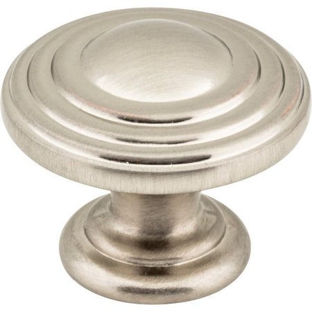 JEFFREY ALEXANDER 1-1/4" Diameter Satin Nickel Stacked Bremen 2 Cabinet Knob 137SN